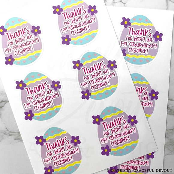 Thanks For Being An Egg-straordinary Customer!-2”(inch) Sticker (96ct.)[GD53-96] - Picture 2 of 4
